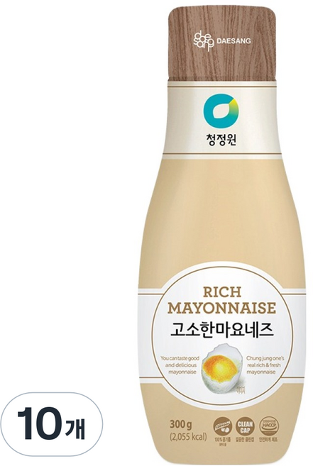 청정원 고소한 마요네즈, 300g, 10개
