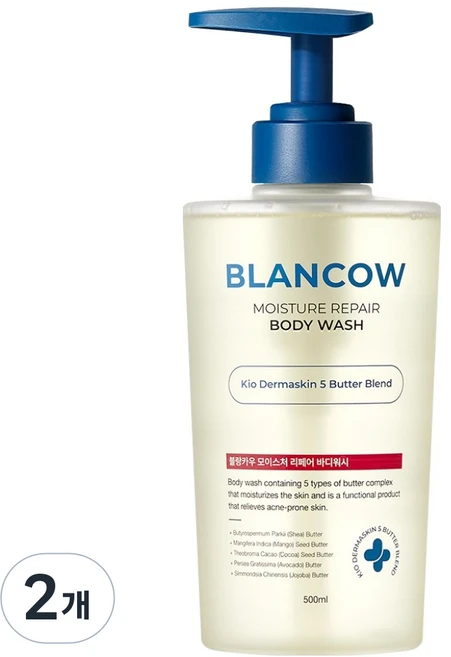 블랑카우 BHA 여드름 기능성 바디워시, 2개, 500ml - 쿠팡