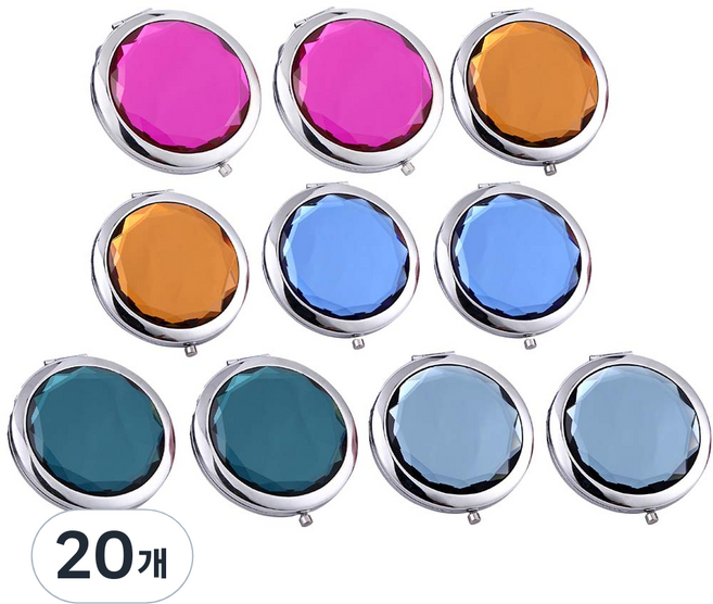 달모아 휴대용 접이식 미니 원형 손거울, G, 20개