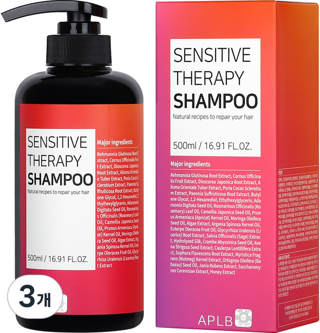 에이플비 센서티브 테라피 샴푸, 500ml, 3개
