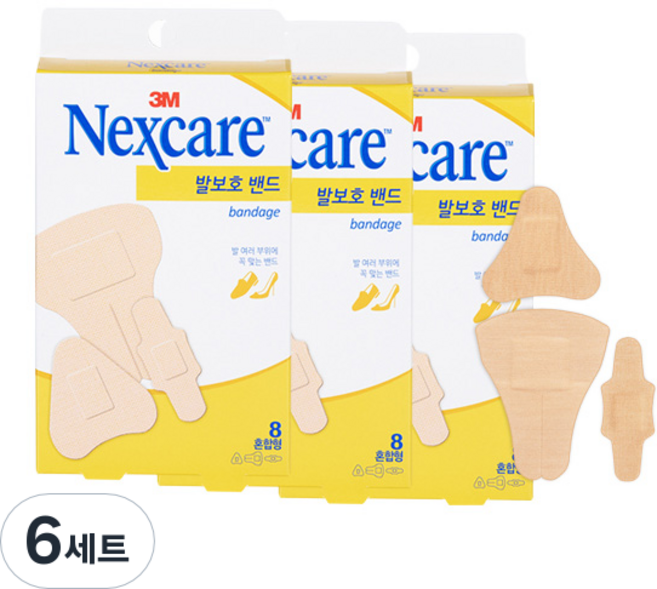 넥스케어 발보호 밴드 혼합형, 8개입, 6세트