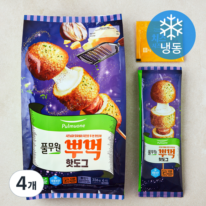 풀무원 뿌먹 핫도그 (냉동), 84g, 4개입, 4개