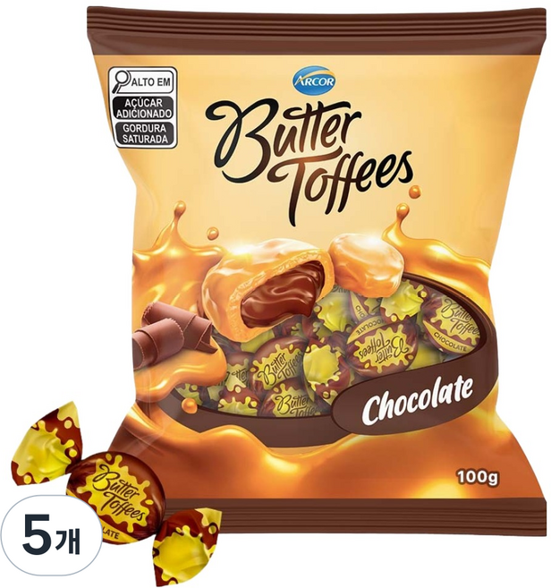 아코르 버터 토피 초코, 100g, 5개