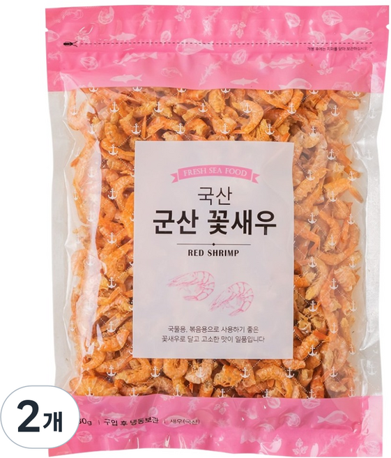 청해명가 국내산 군산 꽃새우, 180g, 2개