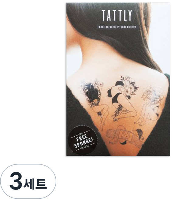 태틀리 타투 스티커 8종 세트, 멜랑콜리아, 3세트