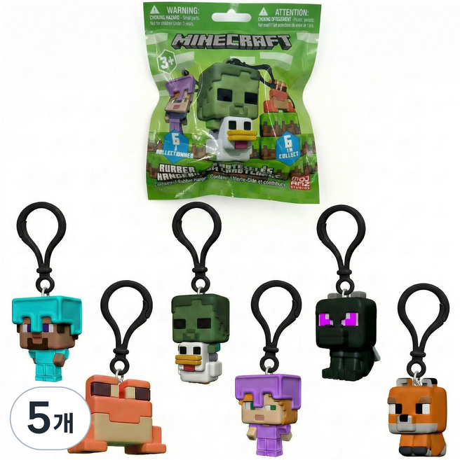 모장 마인크래프트 러버 백행거2 랜덤발송, 5개