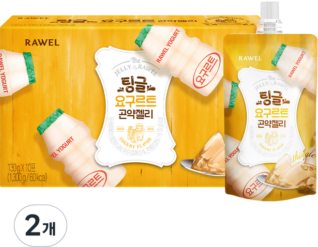 RAWEL 低卡蒟蒻果凍飲 養樂多口味, 1.3kg, 2盒