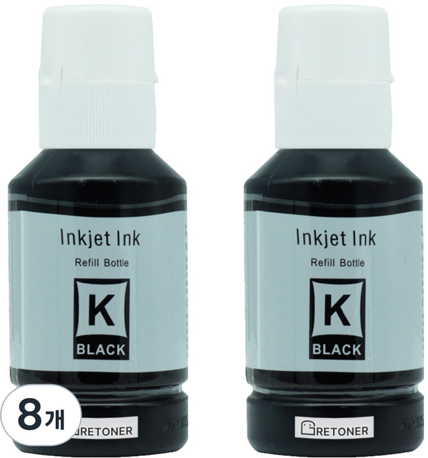 탑젯 엡손 001 T03Y100 호환잉크, 검정, 8개