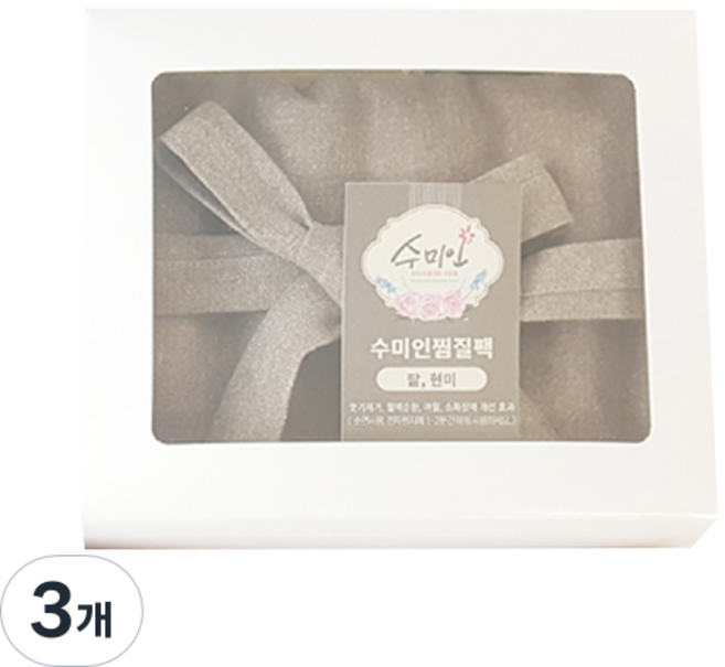 수미인 팥찜질팩 소형 베이지, 3개