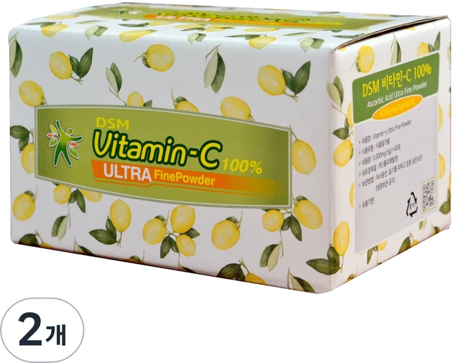 DSM 분말비타민C 울트라파인 5000mg 스틱 60p, 2개, 300g - 쿠팡