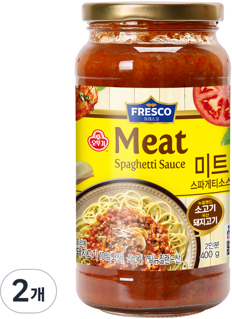 오뚜기프레스코 미트 스파게티소스, 400g, 2개