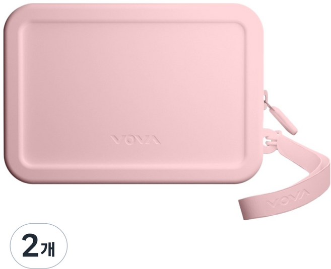 보바 실리콘 파우치 VA-998, 2개, 핑크