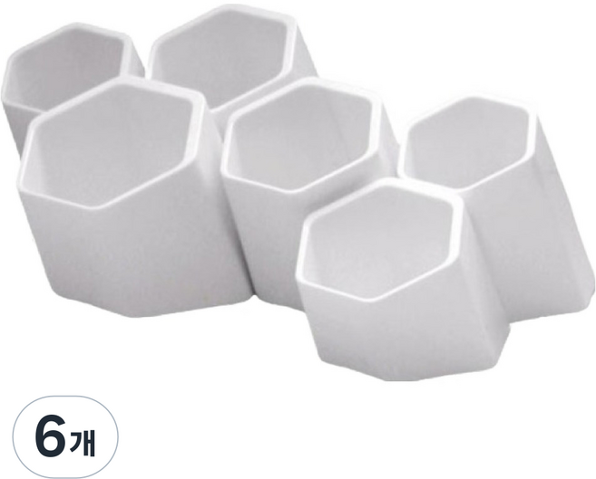 iHome 蜂巢多功能浴室收納架, 白色, 6個