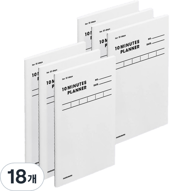 모트모트 텐미닛 플래너 31일, 화이트, 18개