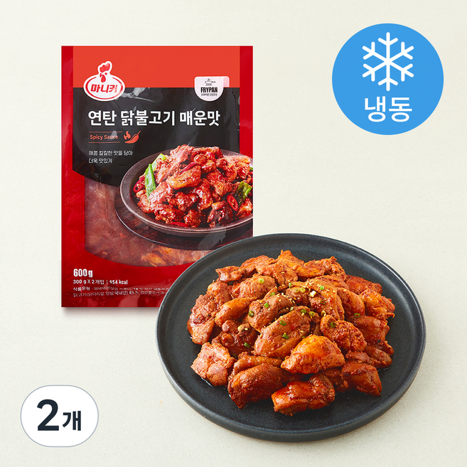 마니커 연탄 닭불고기 매운맛 2개입 (냉동), 600g, 2개