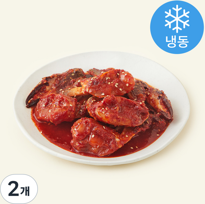 초록햇살 국내산 꽃게로 담근 양념게장 (냉동), 300g, 2개