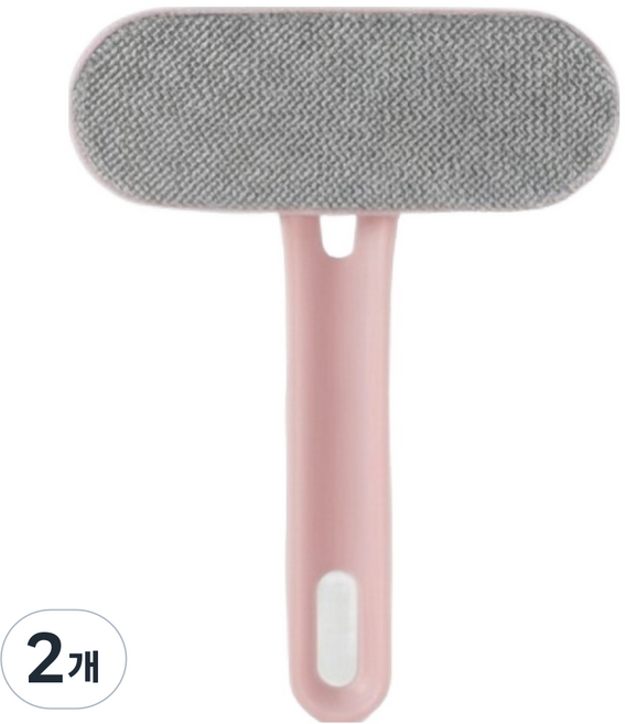 몰투데이 의류 반려동물 털 브러쉬 먼지 제거기, 핑크, 2개