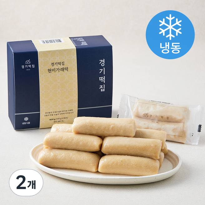 경기떡집 현미가래떡 (냉동), 100g, 2개, 6개입