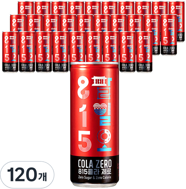 웅진식품 815콜라 제로 음료, 250ml, 120개