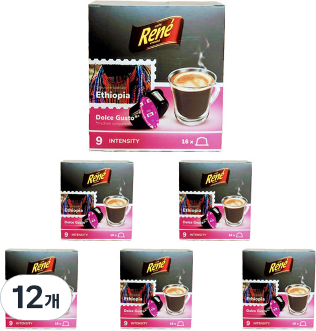 Rene Dolce Gusto 相容膠囊咖啡 衣索比亞, 7g, 16入, 12個