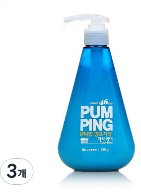 페리오 펌핑치약 스피아민트, 3개, 285g