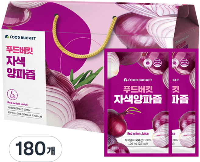 푸드버킷 무안 자색양파즙, 100ml, 180개