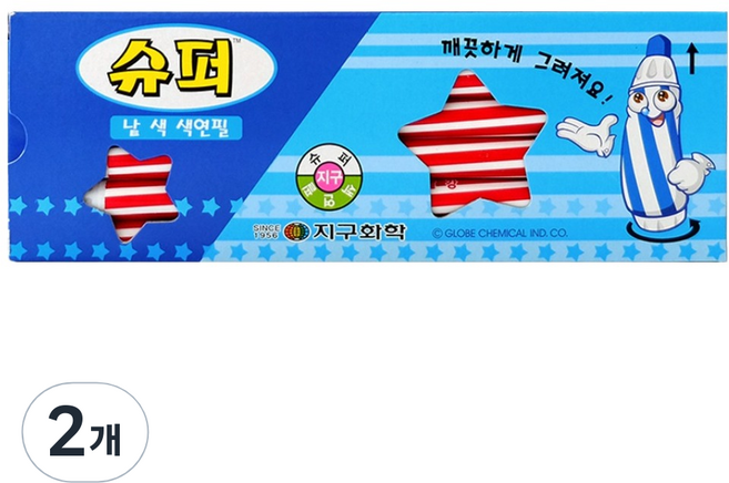 지구화학 슈퍼 색연필 낱색 빨강 12p, 1색, 2개