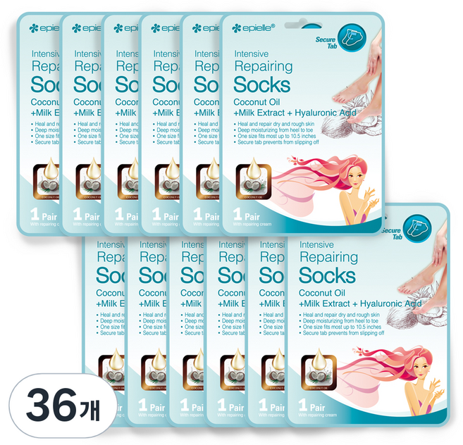 에피엘르 인텐시브 리페어링 코코넛 풋팩, 1개입, 36개, 16g