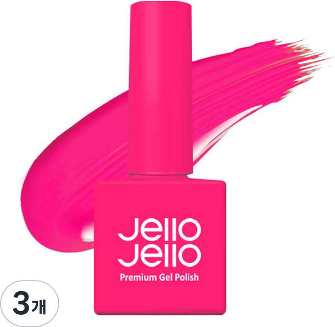 7위 - 젤로젤로 네온 컬러 젤네일 폴리쉬, JN-01 쏘핫핑크, 10ml, 3개