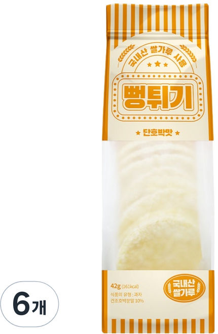 에이스엠앤티 뻥튀기 단호박맛, 42g, 6개