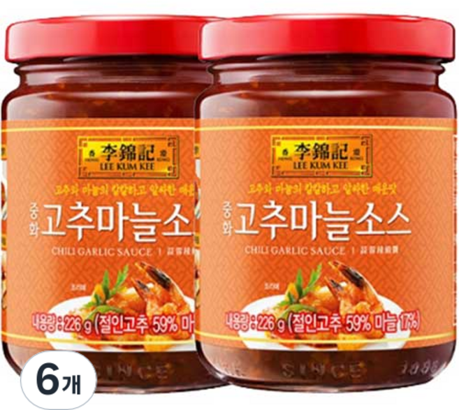 이금기 오뚜기 중화 고추마늘 소스, 226g, 6개