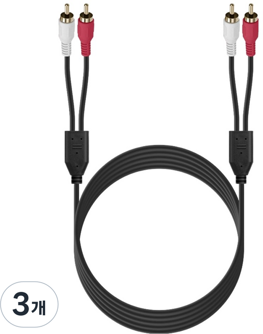 컴스 RCA 2선 케이블 2RCA M / M BD029, 3개, 5m