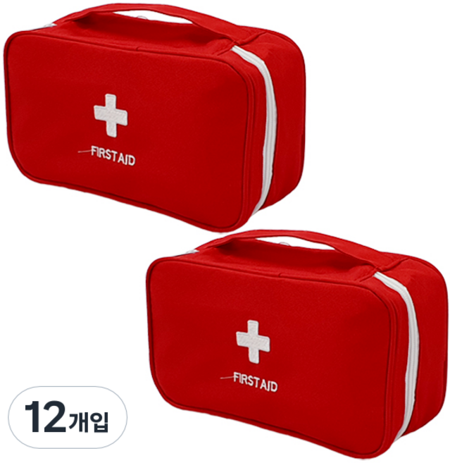 에이비엠코리아 휴대용 구급파우치 L, 12개