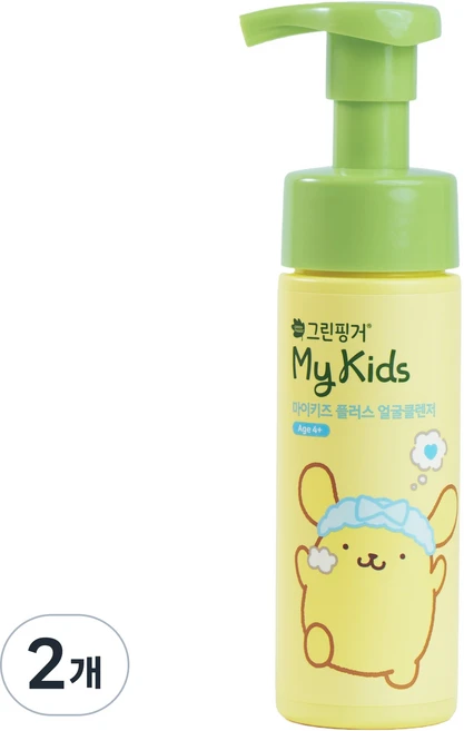 그린핑거 마이키즈 플러스 얼굴클렌저 산리오 폼폼푸린 에디션, 160ml, 2개 - 쿠팡