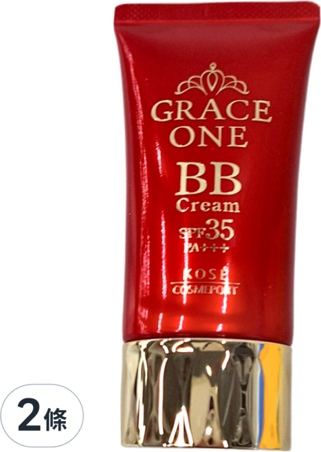 KOSE 高絲 GRACE ONE 極上活妍特濃彈力BB霜 SPF35 PA+++ 溫水可卸, 明亮色, 50g, 2條
