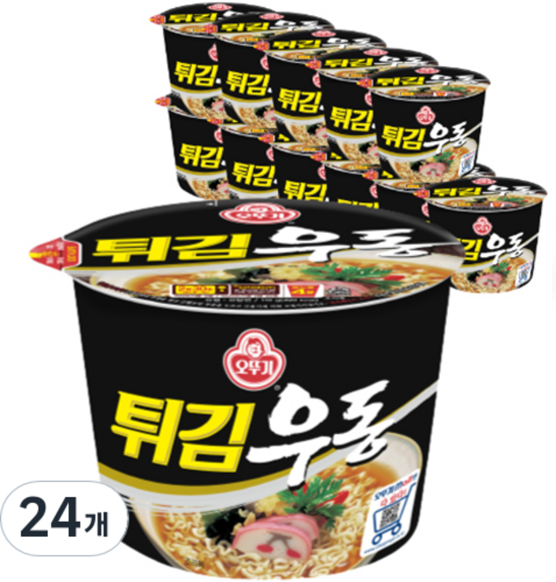 오뚜기 튀김우동 컵라면, 110g, 24개