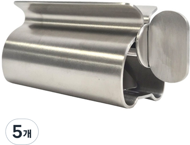 월드크린 스텐 치약짜개, 실버, 5개