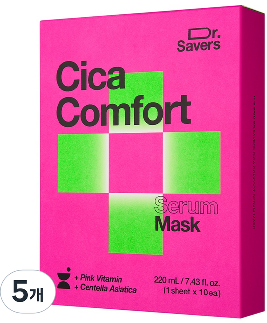 잇츠스킨 닥터세이버스 시카 컴포트 세럼 마스크, 5개, 10개입