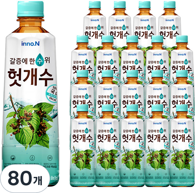 헛개수 차 음료, 500ml, 80개