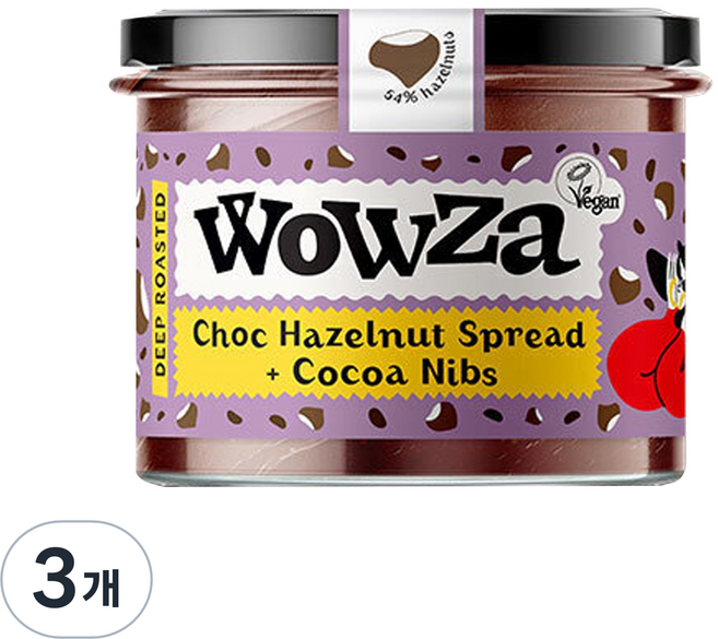 와자 초키 헤이즐넛 스프레드 카카오닙, 180g, 3개