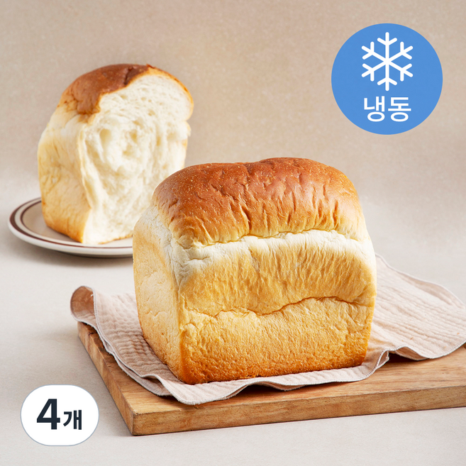 푸디네빵가게 우유탕종식빵 (냉동), 400g, 4개