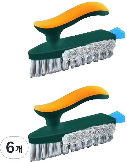 더자카 다용도 욕실 틈새 청소 브러쉬, 그린, 6개