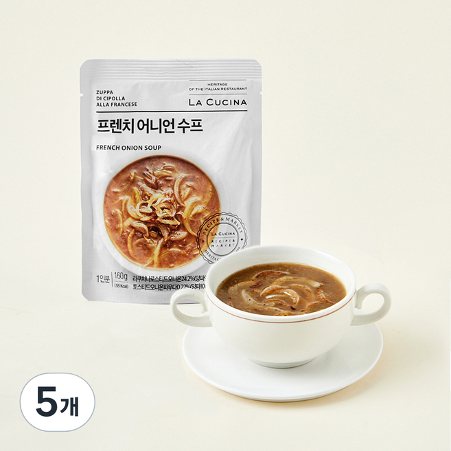라쿠치나 프렌치 어니언 수프 (냉장), 160g, 5개