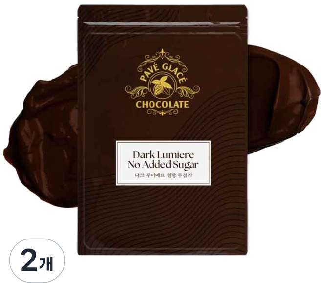 파베글라스 다크 루미에르 제로슈가 초콜릿, 400g, 2개