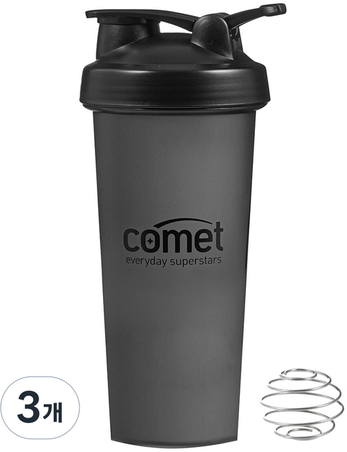 comet 運動便攜搖搖杯, 800ml, 黑色, 3個