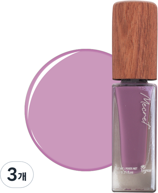 MECRET 無味糖漿指甲油, 薰衣草紫糖漿, 6g, 3個