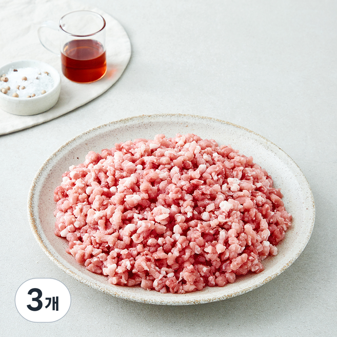 보담 무항생제 인증 바로 신선 한돈 뒷다리살 다짐육 (냉장), 3개, 600g