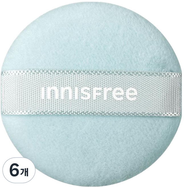 이니스프리 미니 파우더 퍼프, 스카이블루, 6개