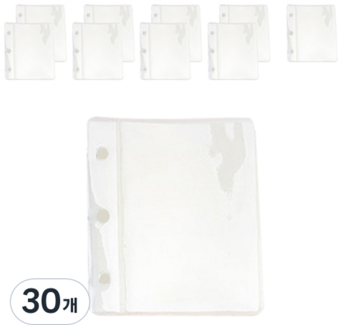 루카랩 미니 3공 양면 PVC 포켓 다이어리, 1개입, 30개