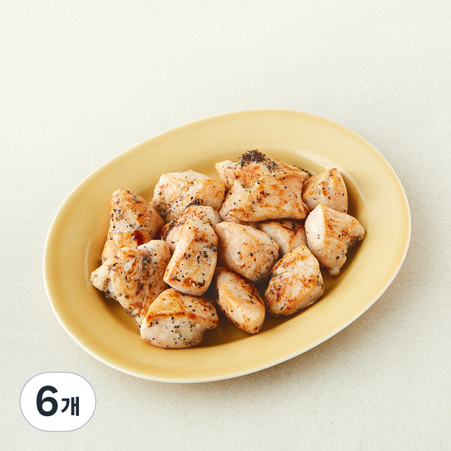 올품 큐브 닭가슴살 스테이크 블랙페퍼맛, 300g, 6개, 1개입